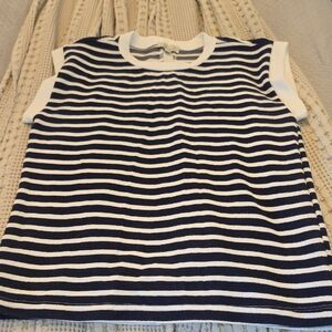 Chenault Navy and White Striped Kids Tee